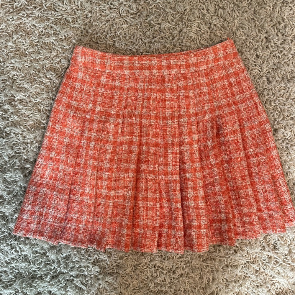 Plaid Zara Pleated Mini Skirt